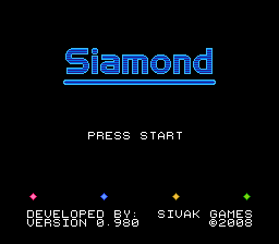 Siamond (demo v0.98) Title Screen